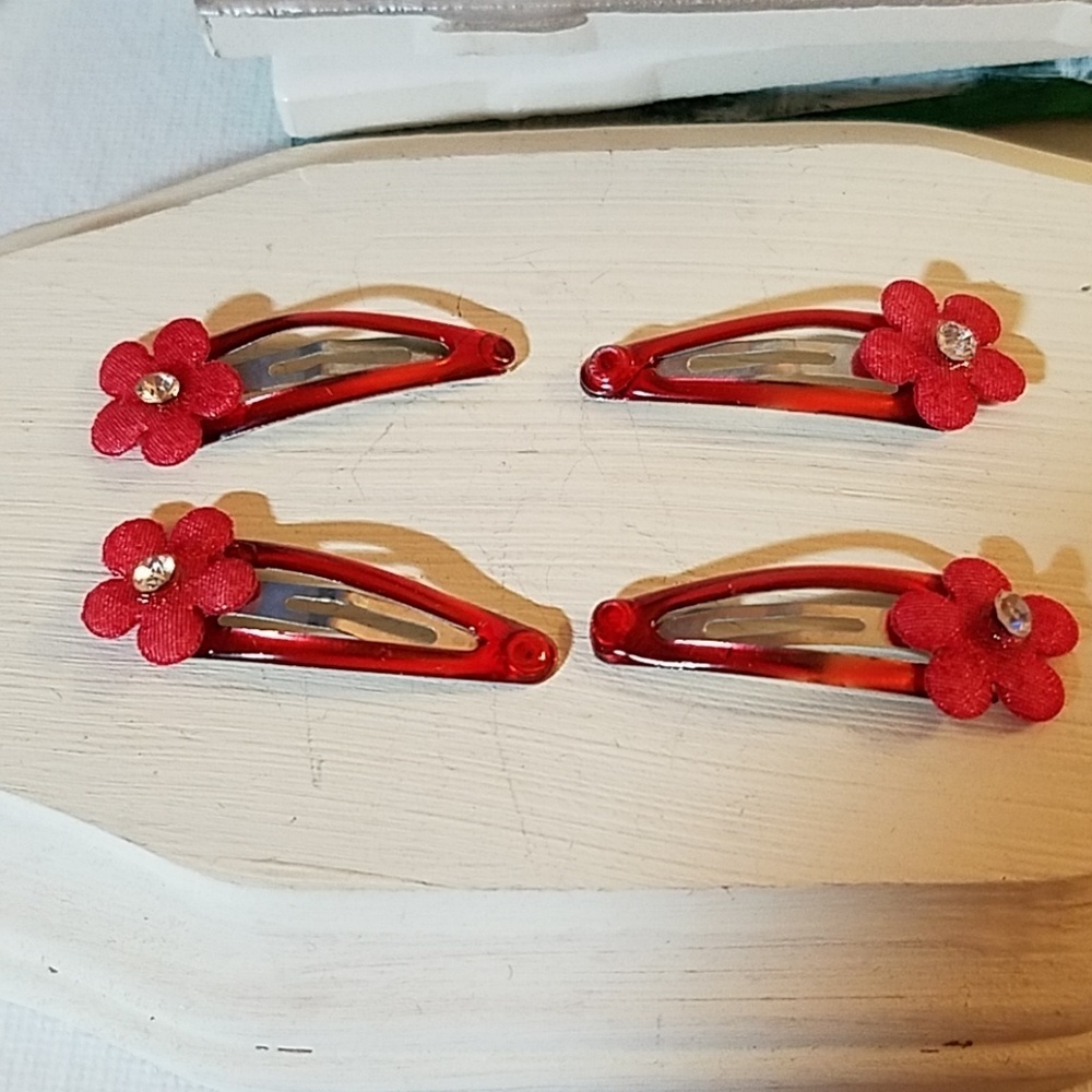 Flower Hair Keeper Barrette Set of 4